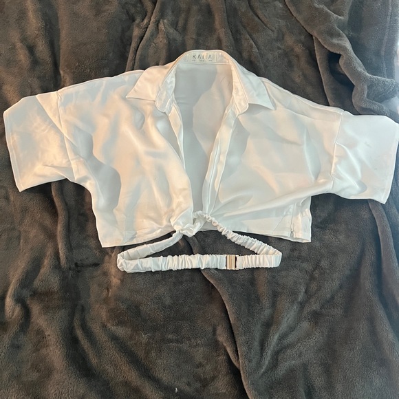 ASOS Kaiia two piece satin set - with ruched and wrapped detail - Picture 6 of 12